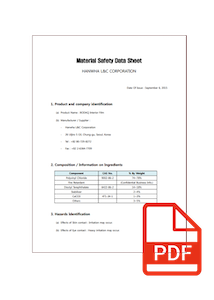 Material Safety Data Sheet for Bodaq interior film