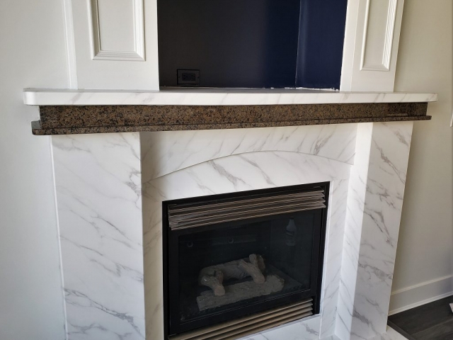 Renew it all - fireplace in the process of refinish
