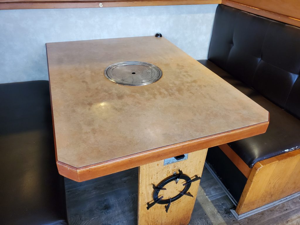 Restaurant Table before refinishing