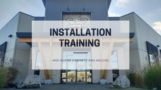 Mid Island Cabinets At Installation Training from Nelcos - Blog Post Featured Image