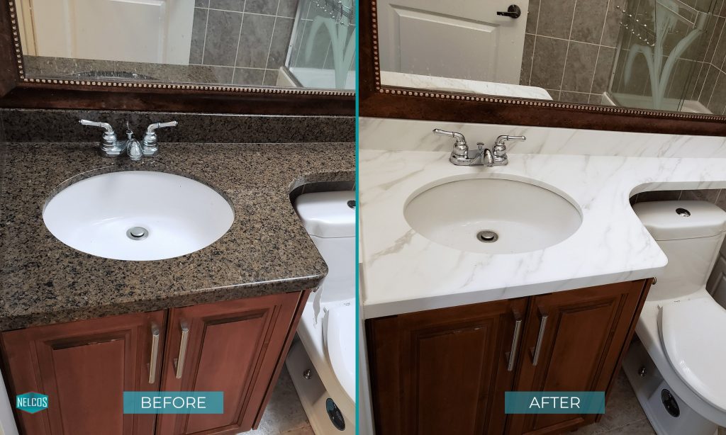 Bathroom Countertops- BEFORE&AFTER