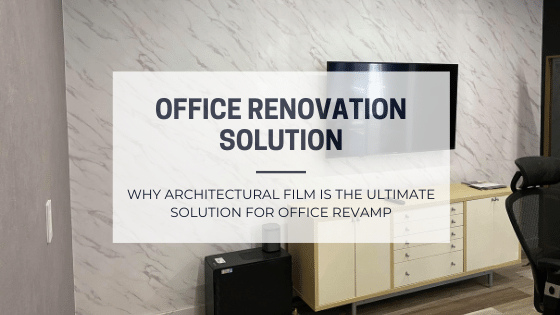 office renovation with vinyl film
