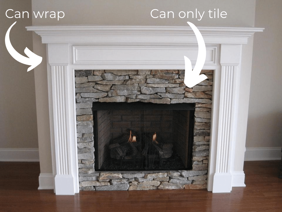 wrap mantel with film