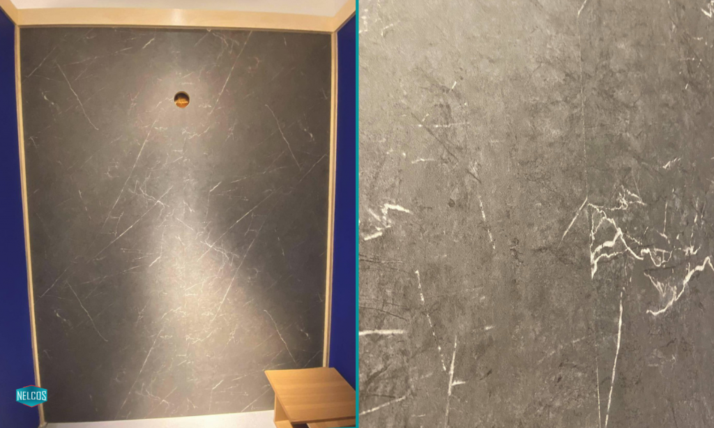 Display wall and PM006 Pietra Marble at Ikea showroom