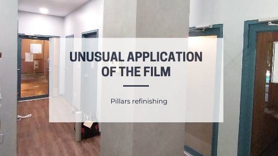 Pillars refinishing with architectural film