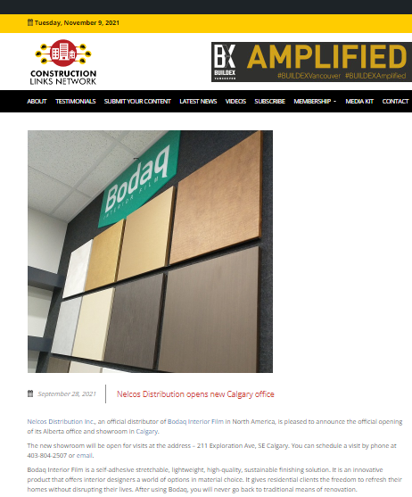 Find Bodaq in Calgary - New Nelcos office in Alberta