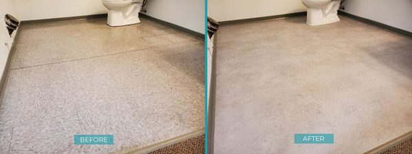 floor renovation with vinyl film