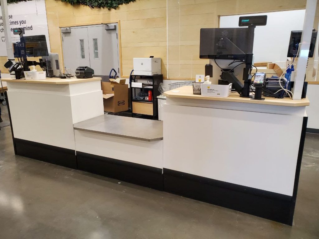 IKEA renovation front desk in Richmond